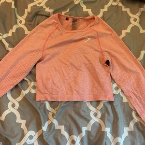 Gymshark seamless pink crop top